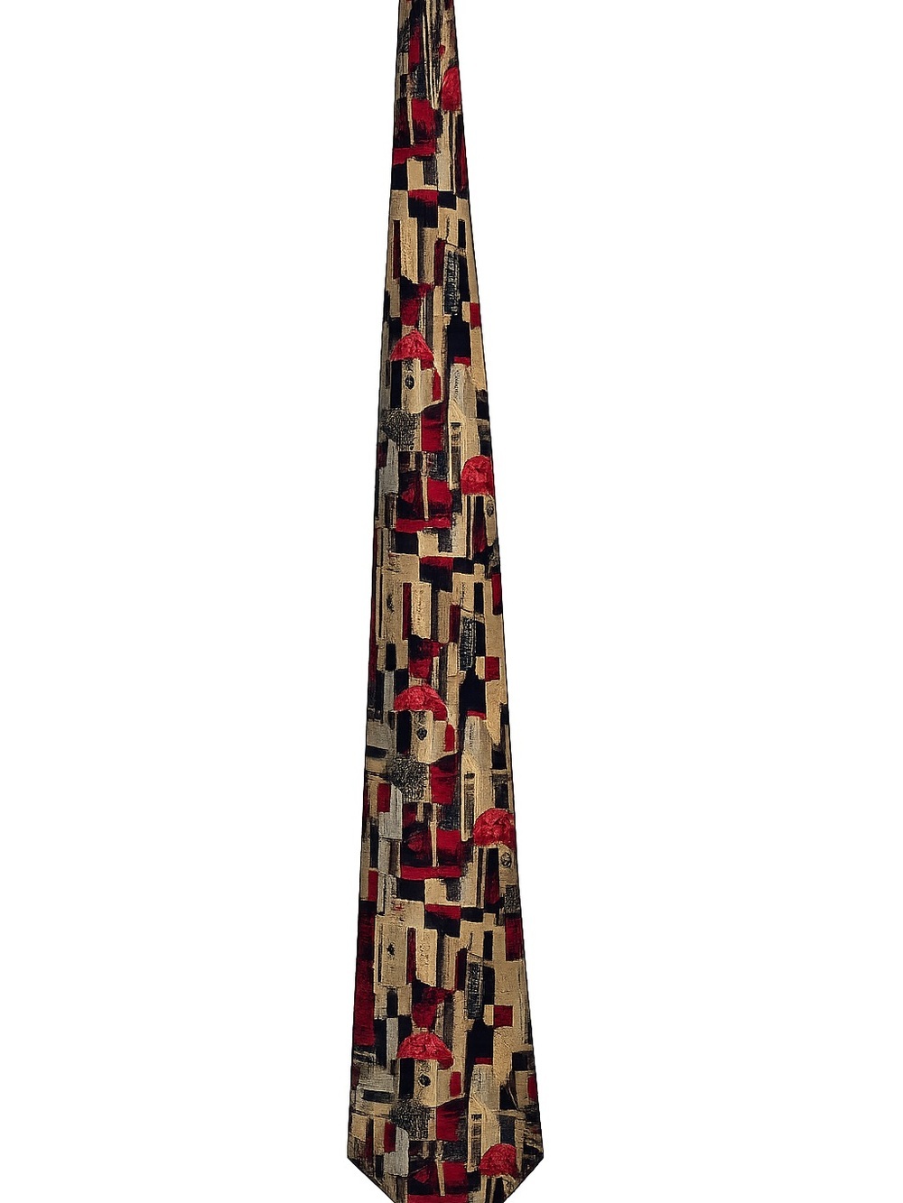 Metropolitan Museum of Art 100% Silk Tie | Imported Art Deco Geometric Necktie - Picture 2 of 5